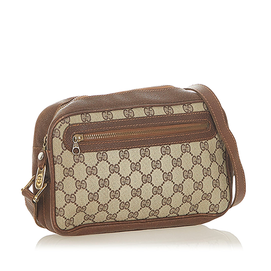 Gucci GG Supreme Crossbody Bag Brown