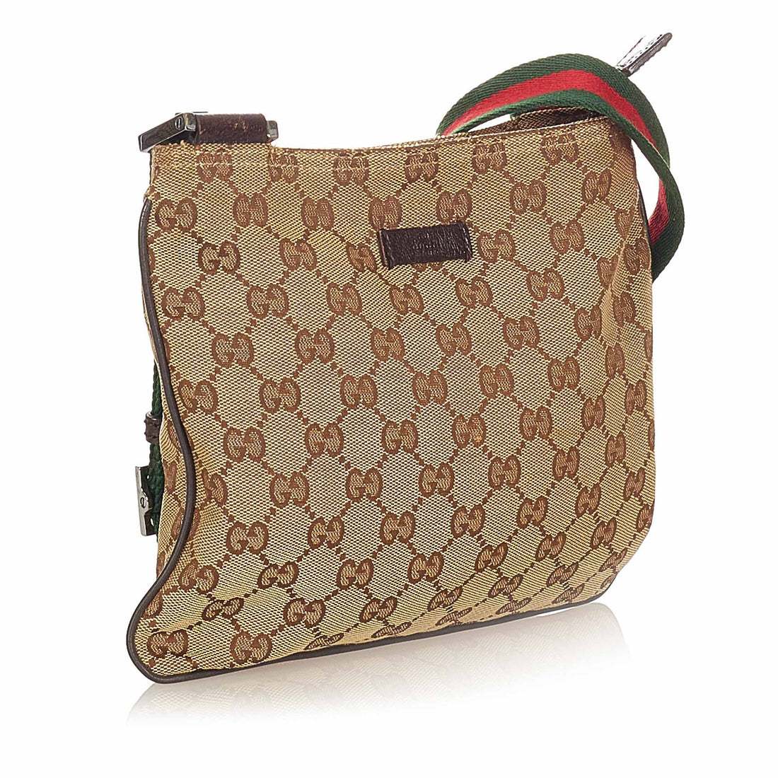 Gucci Gucci GG Canvas Web Crossbody Bag Brown