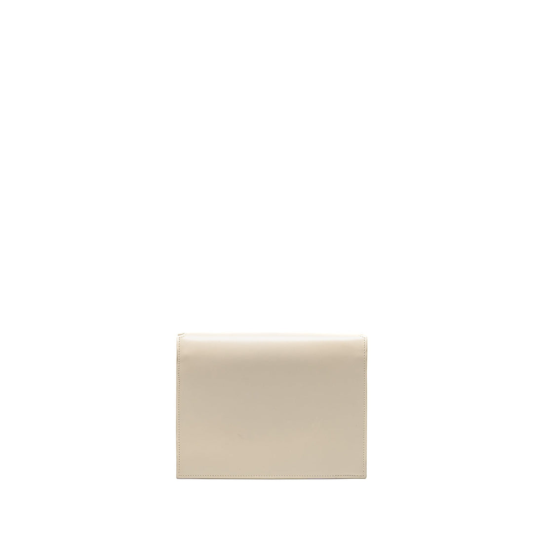 Saint Laurent/YSL Cassandra Chain Wallet CalBNkin White GHW