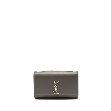 Saint Laurent/YSL Medium Kate Bag Grained CalBNkin Grey SHW