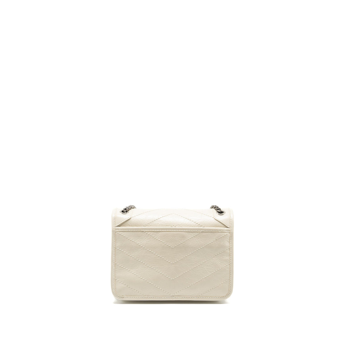 Saint Laurent/YSL Niki Baby Flap Bag CalBNkin white SHW