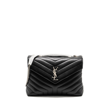 Saint Laurent/YSL Medium Loulou Shoulder Bag CalBNkin Black SHW