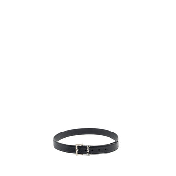 Saint Laurent/YSL Size 80 Cassandre Belt Square Buckle CalBNkin Black SHW