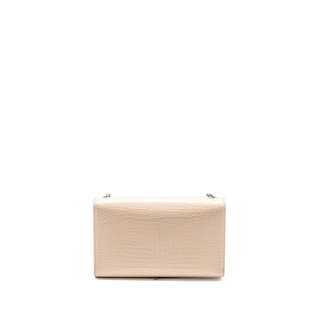 Saint Laurent/YSL Kate Bag Croc-Embossed CalBNkin Beige SHW