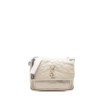 Saint laurent medium Niki calBNkin blanc SHW