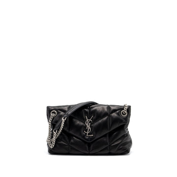 Saint Laurent Small Puffer Lambskin Black SHW