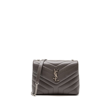 Saint Laurent/YSL Small Lou Lou Bag CalBNkin Dark Grey SHW