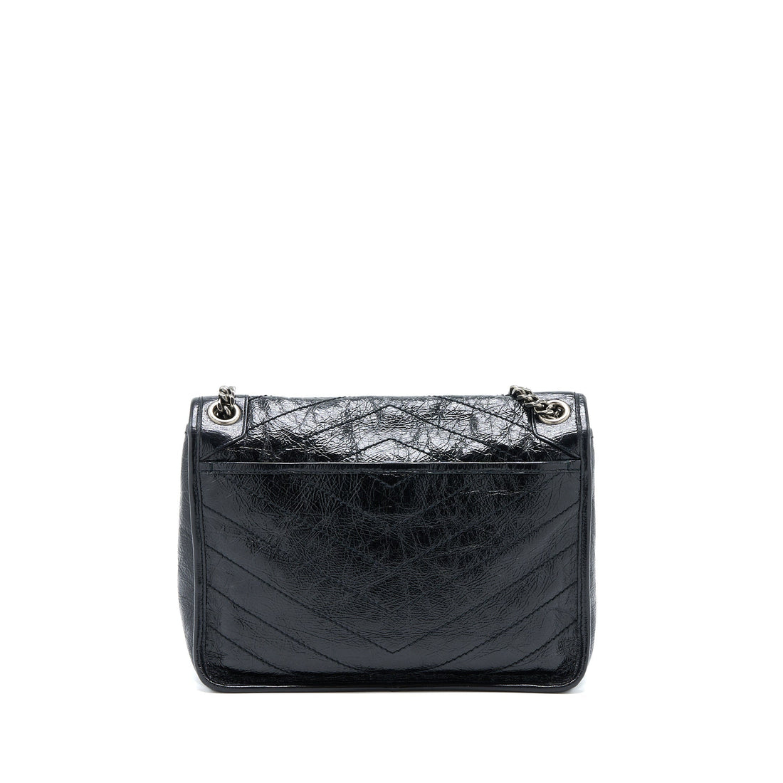 Saint Laurent Niki Aged CalBNkin Black With Black And Ruthenium Hardware