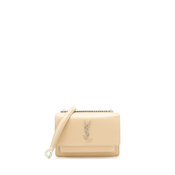 Saint Laurent Mini Sunset CalBNkin beige SHW