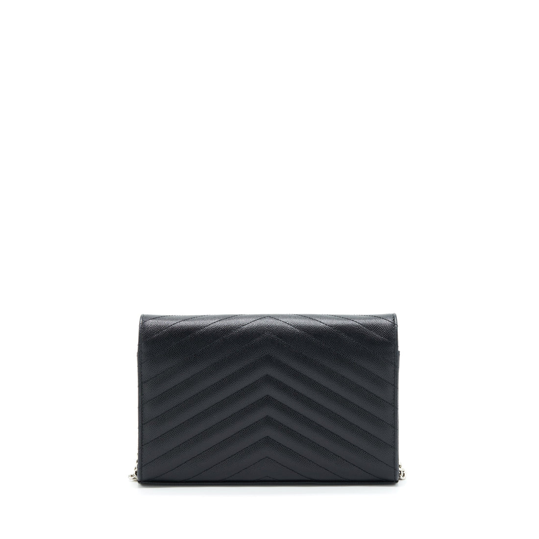 Saint Laurent/YSL Chain Wallet Crossbody Bag Grain CalBNkin Black SHW