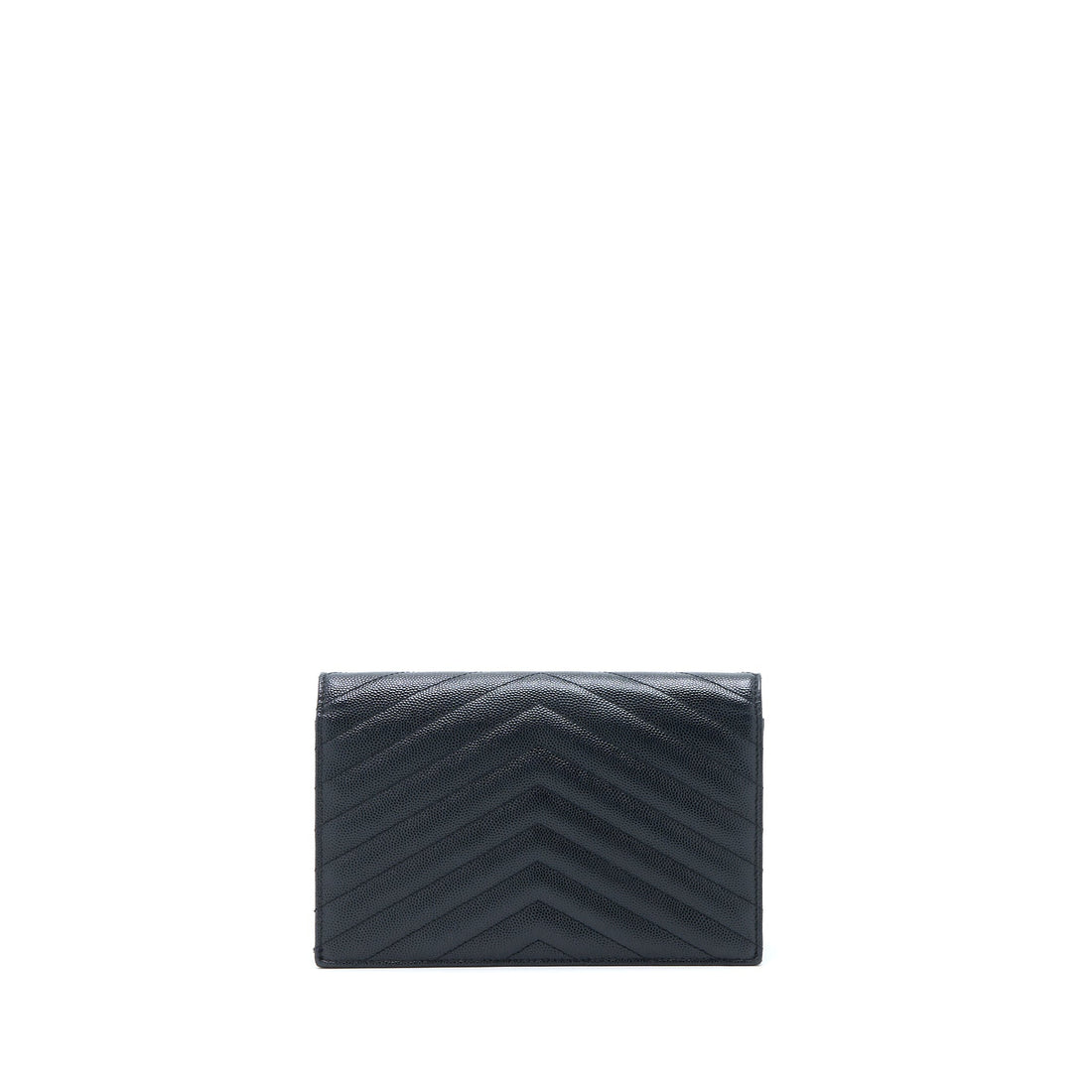 Saint Laurent/ YSL Envelope Wallet On Chain Grain CalBNkin Black SHW