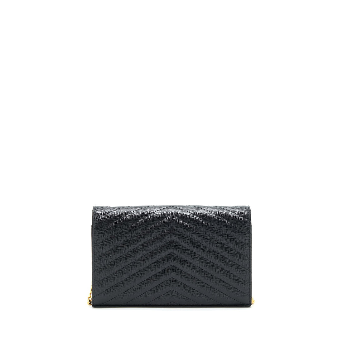 Saint laurent Envelope Chain Crossbody Bag Grained CalBNkin black GHW