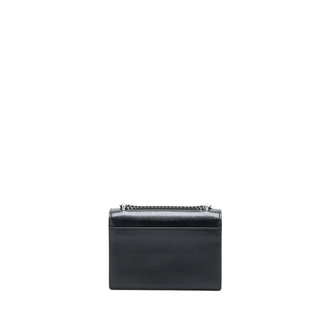 Saint Laurent Sunset Chain Wallet Smooth CalBNkin Black SHW