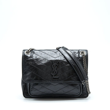 Saint Laurent/YSL Medium Niki Bag CalBNkin Black SHW