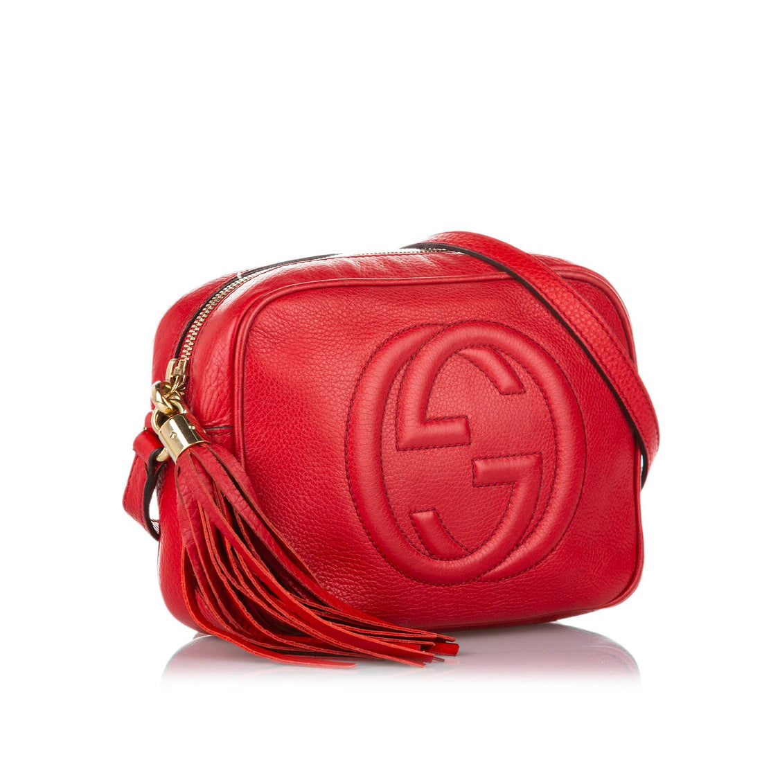 Gucci Soho Disco Leather Crossbody Bag Red