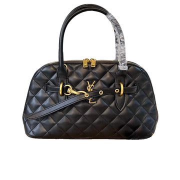 YSL QUILTED BOWLING BAG IN BLACK 31CM